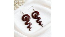 New Design Beautiful Wood Earrings by Balinese Artisans